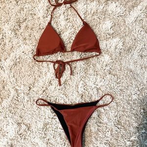 Maroon/Red Bikini